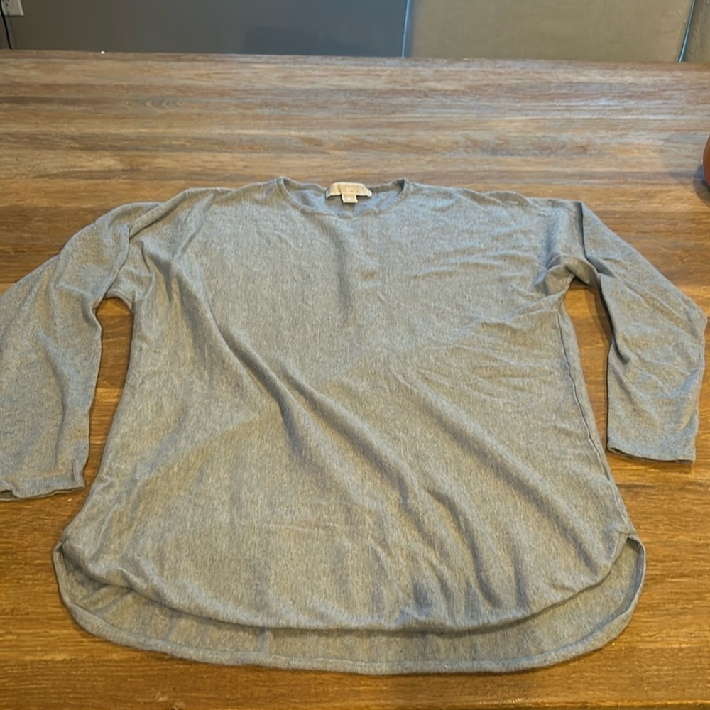 MICHAEL Michael Kors Woman Long sleeve shirt Medium Gray Cotton Viscose Nylon